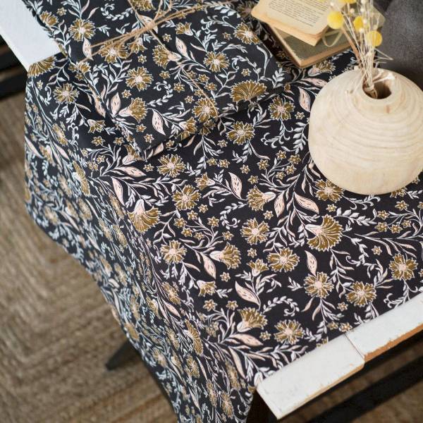 Decke INDIES Grau - Baumwollstoff - 140 x 140 x 240 cm