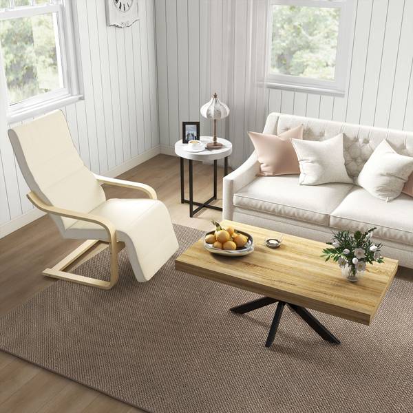 Relaxsessel BB3666 Weiß - Metall - 61 x 23 x 81 cm