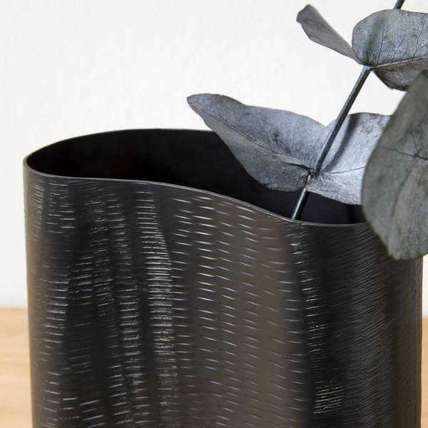 Vase RESVIK Schwarz - Metall - 8 x 22 x 18 cm