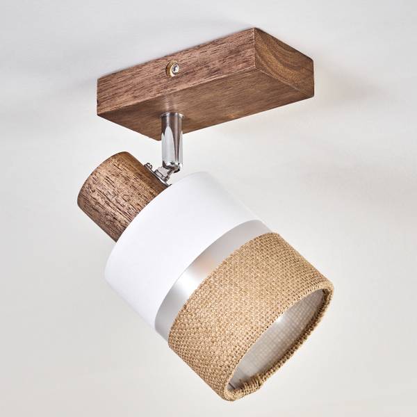 Deckenleuchte Frazzanò Beige - Dunkelbraun - Weiß