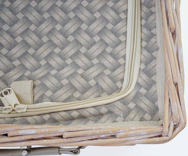 Picknickkorb-Set 4 Personen Kühlfach Beige - Braun - Weide - Edelstahl - 30 x 20 x 30 cm
