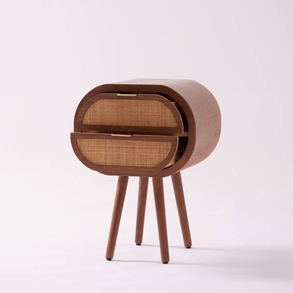 Nachttisch MALIRON Braun - Rattan - 46 x 64 x 34 cm
