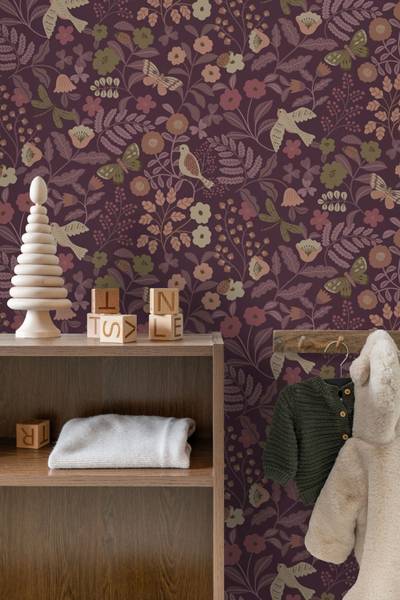 Tapete 131639 Violett - Papier - 53 x 1005 x 53 cm