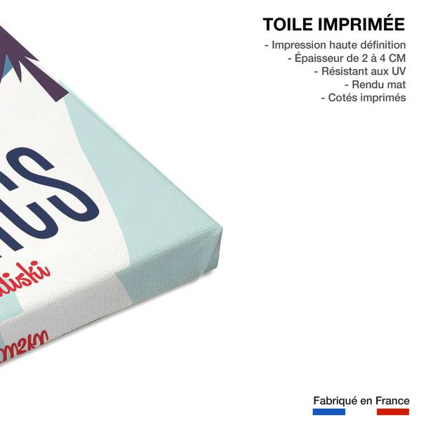 Tableau  paradiski les arcs 60 x 90 x 4 cm - Fibres naturelles
