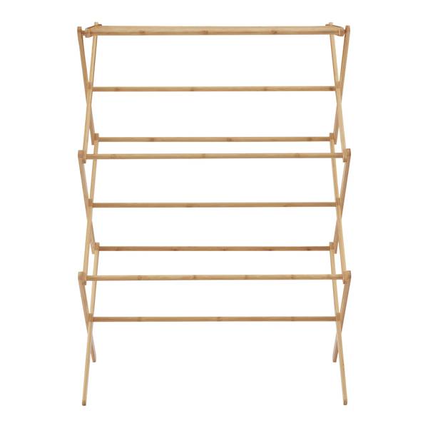 Wäscheständer Grinau Beige - Bambus - 72 x 128 x 44 cm