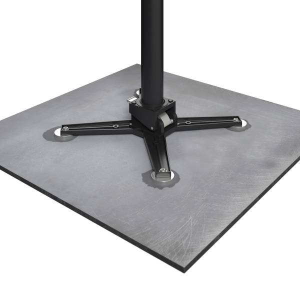 Gartentisch HEINO Grau - Metall - Stein - 70 x 75 x 70 cm