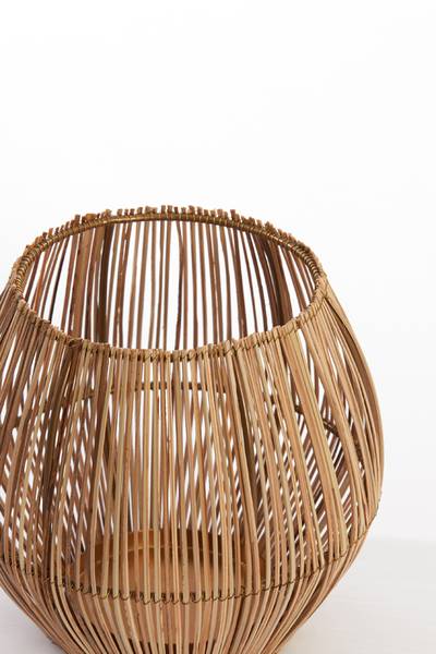 Teelichthalter EVISA Braun - Massivholz - 20 x 22 x 20 cm