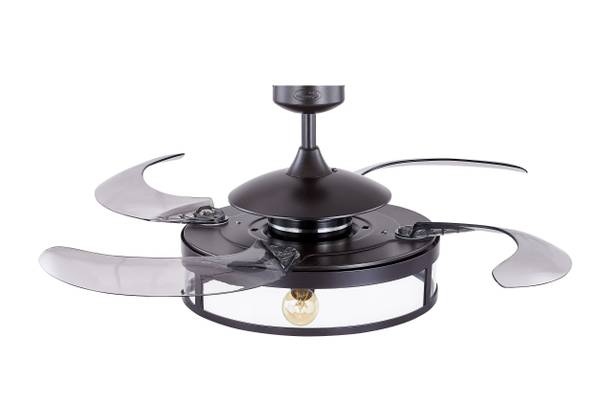 Deckenventilator Classic Schwarz - Metall - 121 x 40 x 121 cm