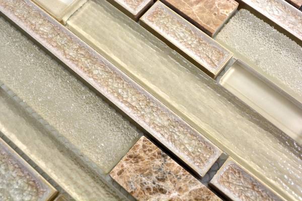 Mosaikfliesen 87SO-1251 Beige - Glas - 30 x 30 x 30 cm