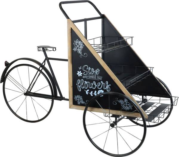 Flowerbike Amsterdam Schwarz - Metall - 175 x 114 x 80 cm