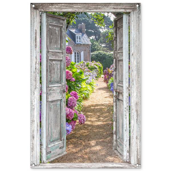 GARTENPOSTER Gartenpforte 80 x 120 cm