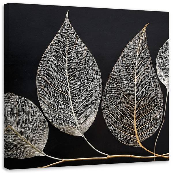 Wandbild Blätter 40 x 40 cm
