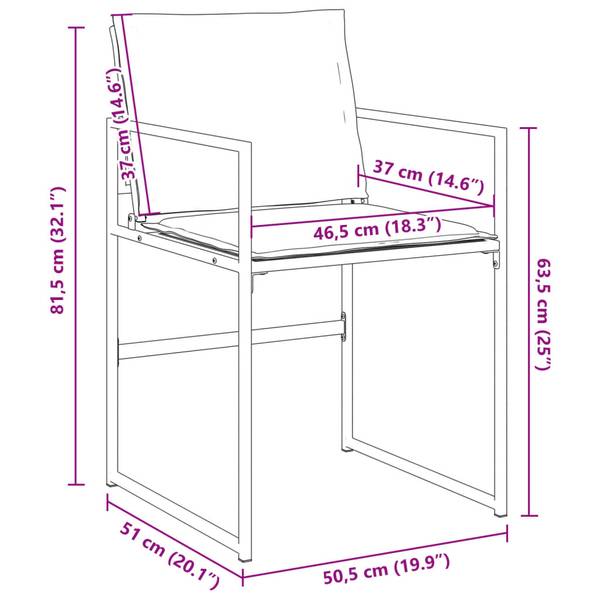 Chaise de jardin 3038390 lot de 4 Blanc
