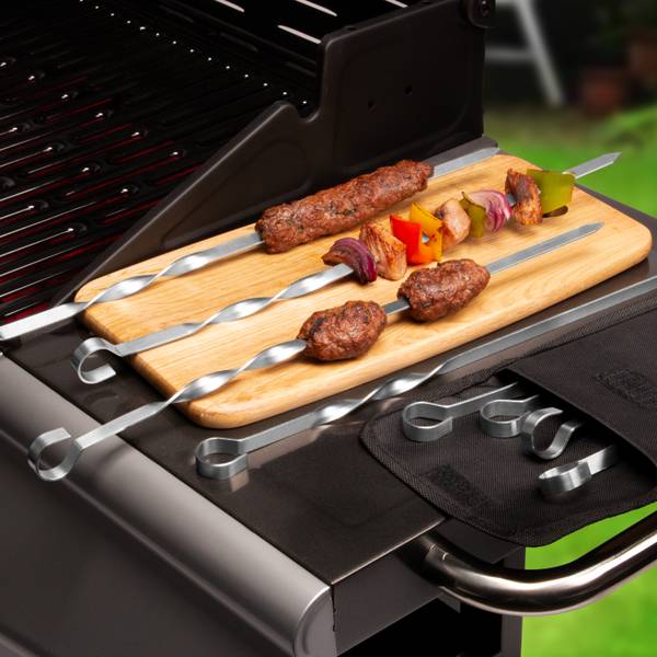 Grillspieße 14115 (10er-Set) Silber - Metall - 1 x 39 x 1 cm