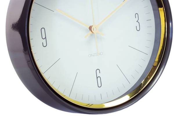 Horloge murale design Ligne Tempo Blanc - Verre clair - 33 x 33 x 5 cm