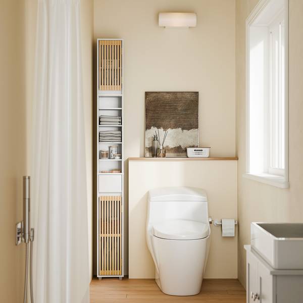 Badezimmer Hochschrank schmal BZR34-BW kaufen