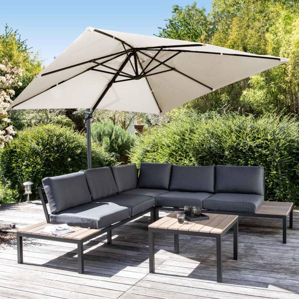 Sonnenschirmstoff Malaga Cremeweiß