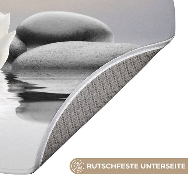 BADEMATTE Blüte Weiß - Microfaser - 70 x 70 x 1 cm