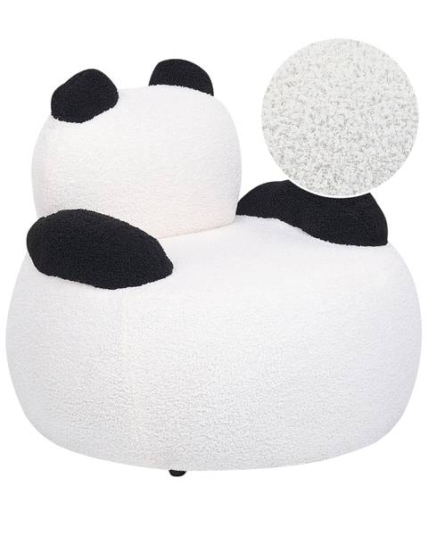 Fauteuil pour enfants VIBY Noir - Blanc - Fibres naturelles - 58 x 53 x 58 cm