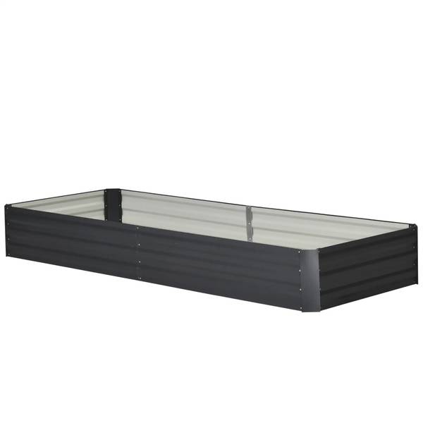 Hochbeet BB5495 Grau - Metall - 91 x 30 x 241 cm