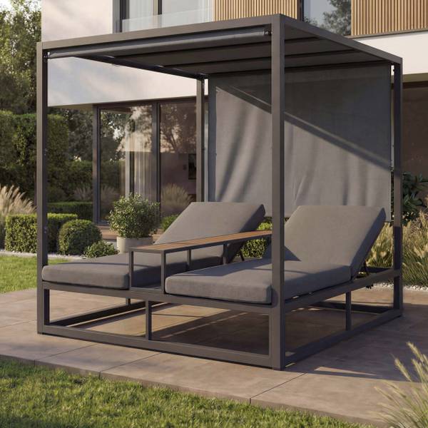 Lounge-Gartenliege P81 Grau