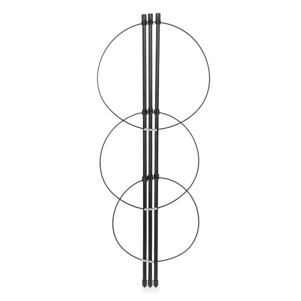 Rankhilfe 45 cm 4er Set schwarz Schwarz - Eisen - 22 x 45 x 22 cm