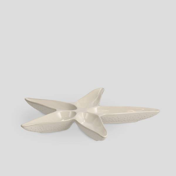 Servierteller Estrella Weiß - Porzellan - 34 x 4 x 37 cm