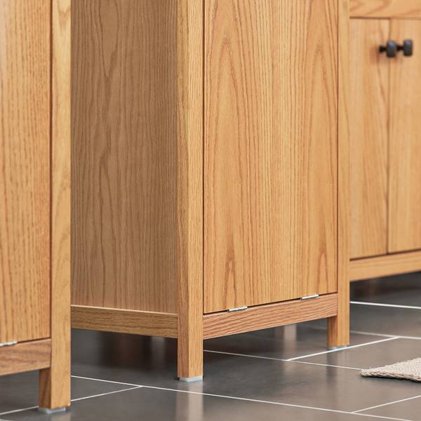 Hochschrank mit Wäschesack BZR95-N Braun - Holzwerkstoff - 40 x 172 x 35 cm