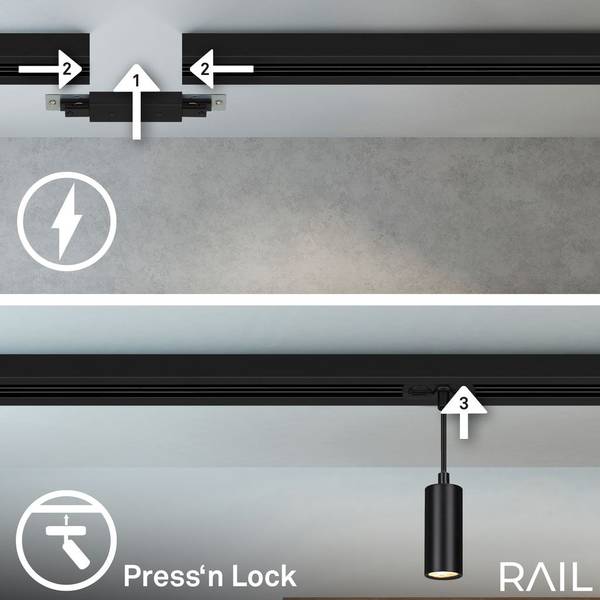 Pendelleuchte Schienensystem 8016045 Schwarz