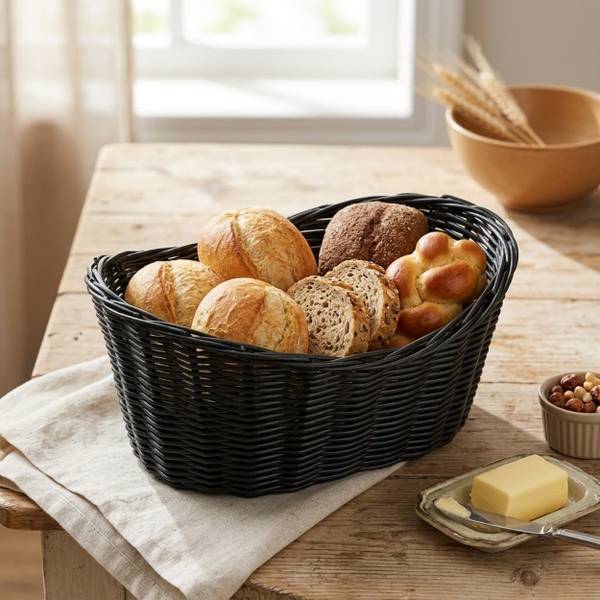 Brotkorb 17622 Schwarz - Kunststoff - 21 x 13 x 28 cm