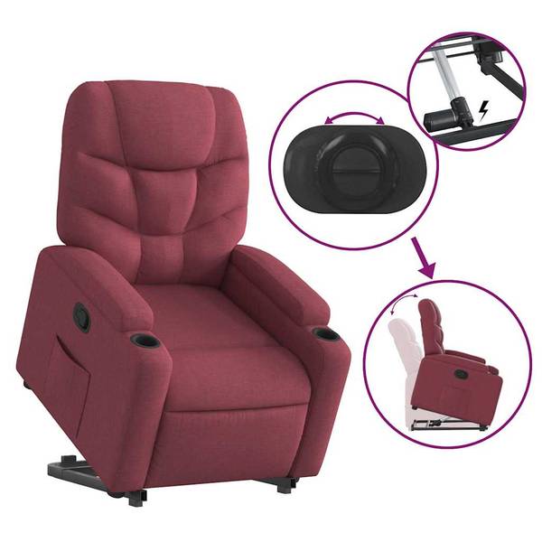 Relaxsessel mit Aufstehhilfe 3032386-1 Rot - Rotbraun