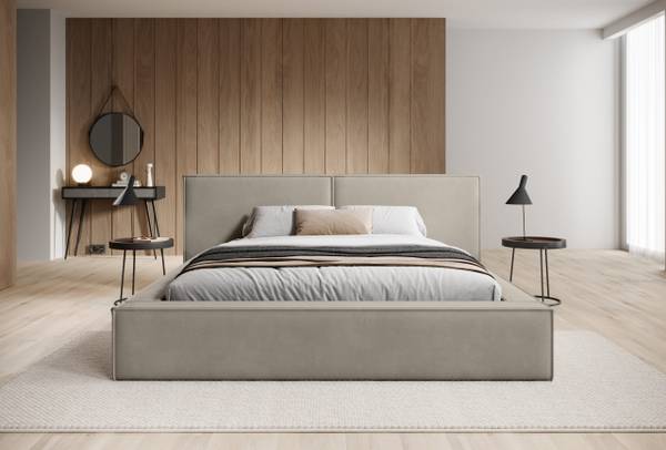 Polsterbett Lopra Beige - Breite: 263 cm