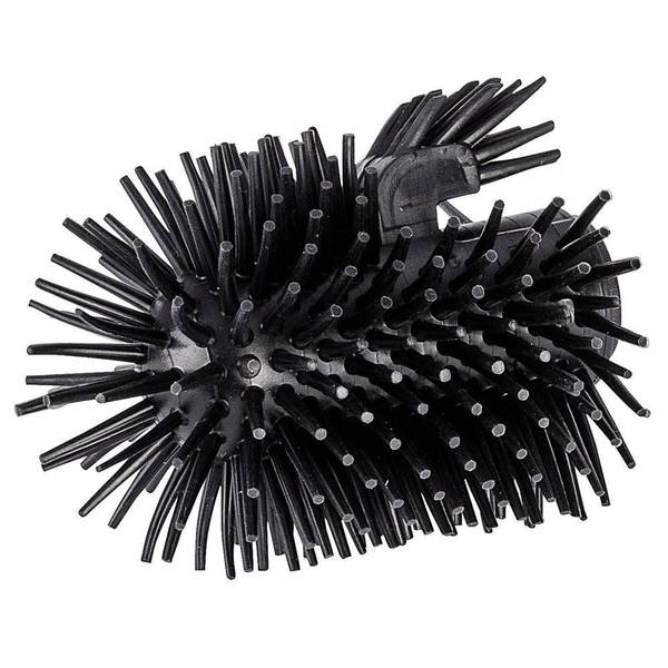 Silikon WC-Ersatzbürstem, Edelstahlstiel Silber - Kunststoff - 8 x 35 x 8 cm