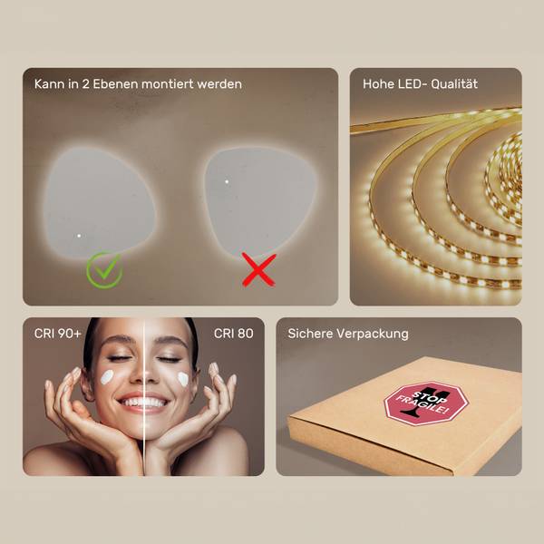 Badspiegel MAG123 74 x 74 cm