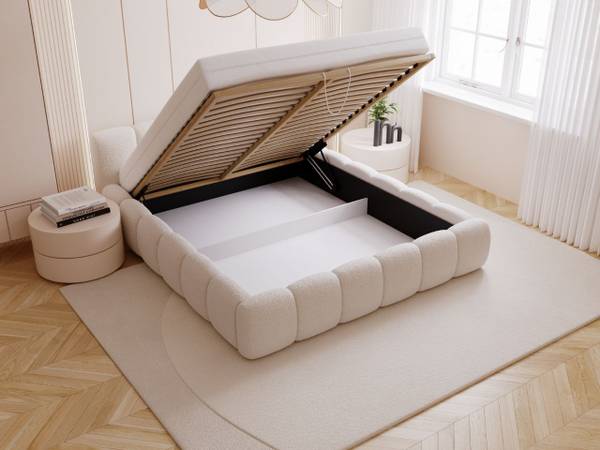 Polsterbett CLOUD LOW Beige - Breite: 206 cm