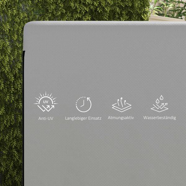 Hollywoodschaukel Abdeckung BB5303 Grau - Kunststoff - 155 x 150 x 215 cm