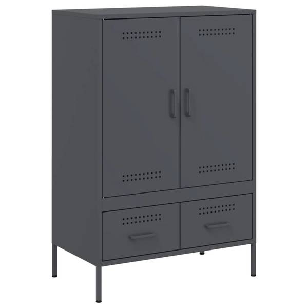 Highboard DE4813 Grau - Metall - 39 x 102 x 68 cm