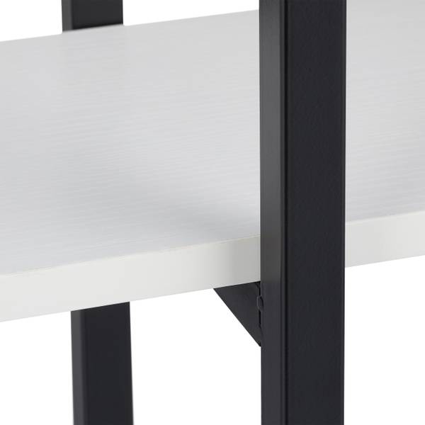 Pflanzenregal mit 6 Ablagen Schwarz - Weiß