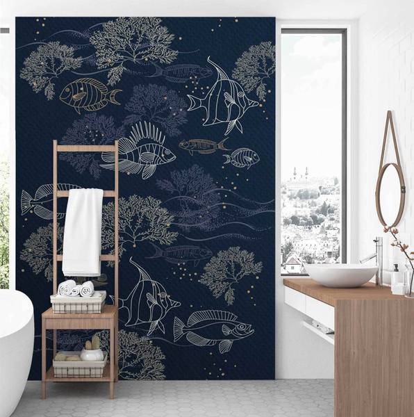 Papier peint, Poissons au fond de la mer 200 x 280 cm