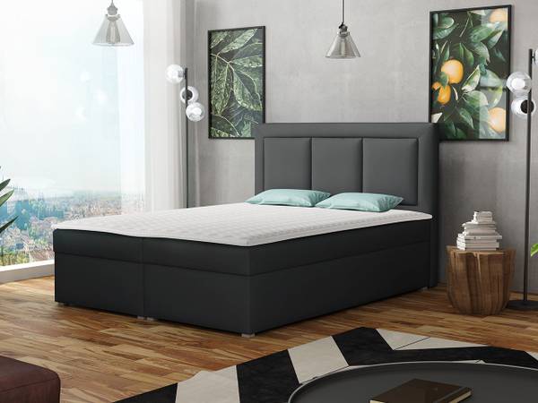 Boxspringbett Moden 1 Anthrazit - Liegefläche Breite: 140 cm