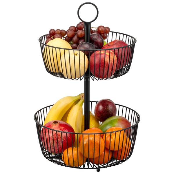 Obstetagere 70109 Schwarz - Metall - 29 x 43 x 29 cm