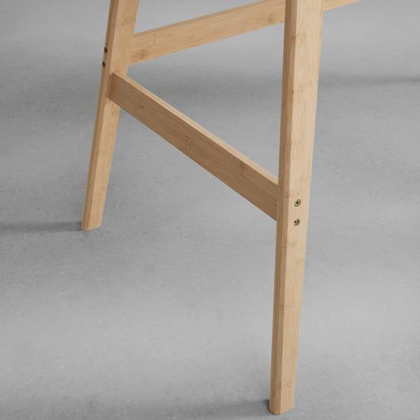 Schreibtisch PHIL Beige - Weiß - Holzwerkstoff - Naturfaser - 120 x 75 x 60 cm