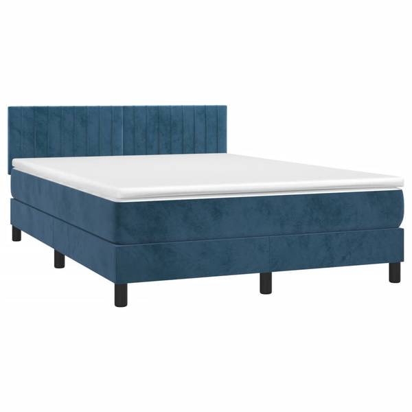 Boxspringbett 3017268-14 Blau - Dunkelblau - 144 x 193 cm
