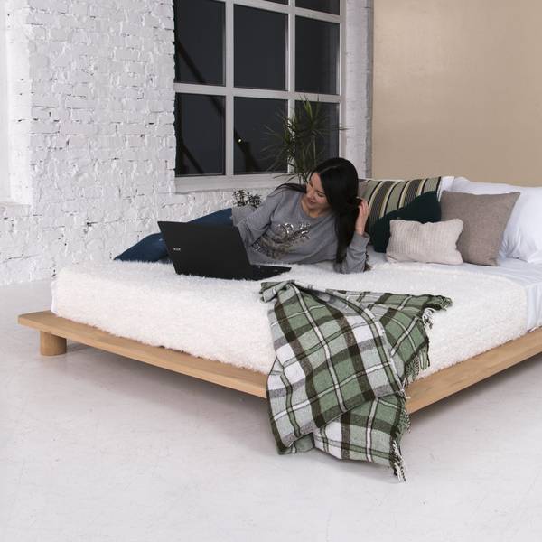 Futonbett CONE, Buchenholz Durchsichtig - Breite: 160 cm