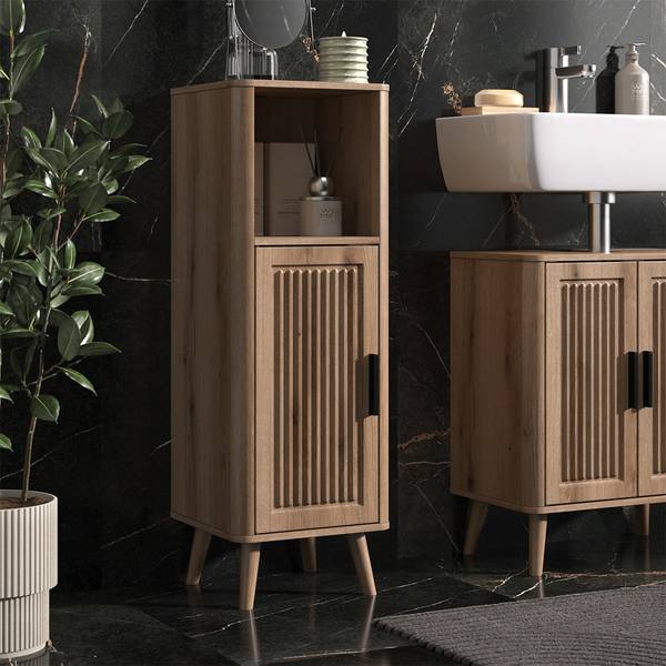 Midischrank Skara 58705 Braun - Holzwerkstoff - 30 x 90 x 30 cm