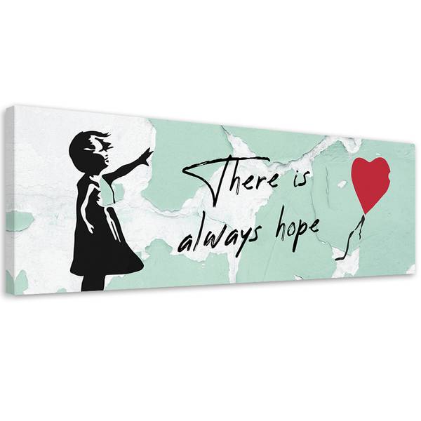 Wandbild banksy mädchen mit ballon 150 x 50 cm