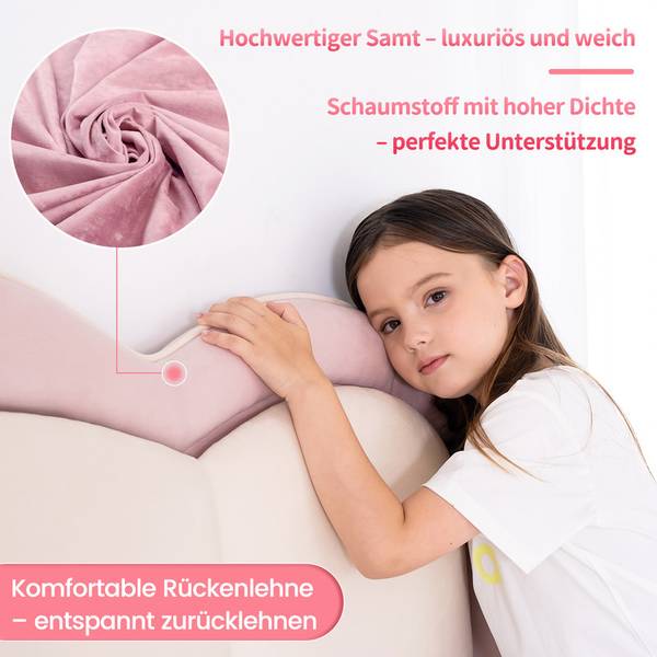 Kinderbett BDC01 mit LED Pink - Breite: 140 cm