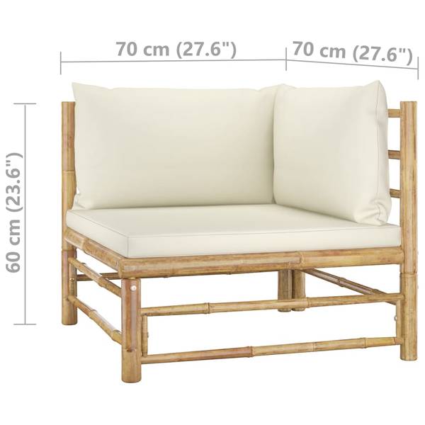 Garten-Lounge-Set 3009675-28 9-teilig Braun - Creme - Weiß