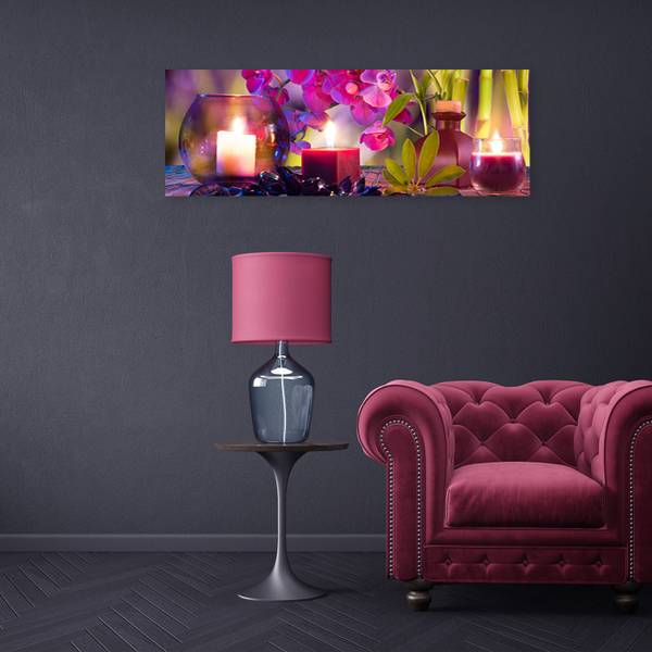 Wandbild zen spa orchidee 90 x 30 cm