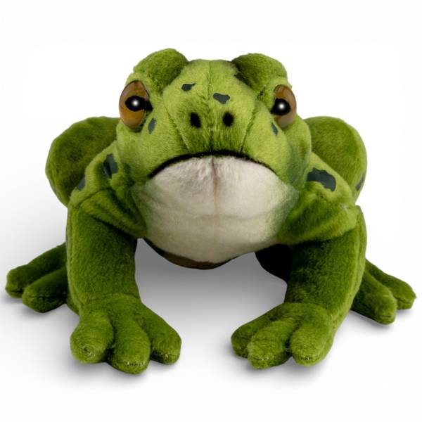 Kuscheltier Teichfrosch Grün - Kunstfell - 13 x 10 x 19 cm